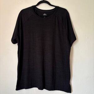 St. John’s Bay Black Knit Soft Short Sleeve Crewneck Tshirt size petite XL
